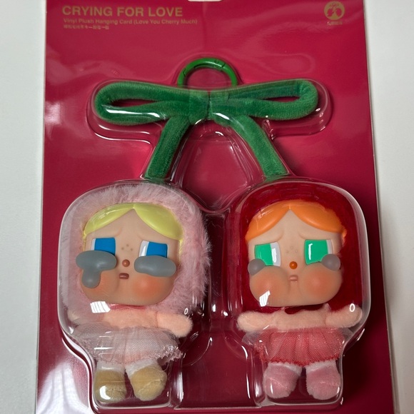 POP MART CRY BABY Crying For Love Plush Pendant Love You Cherry Much - Picture 3 of 5